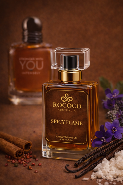 𝐒𝐩𝐢𝐜𝐲 𝐅𝐥𝐚𝐦𝐞 | Inspired by Armani Stronger With You Intensely